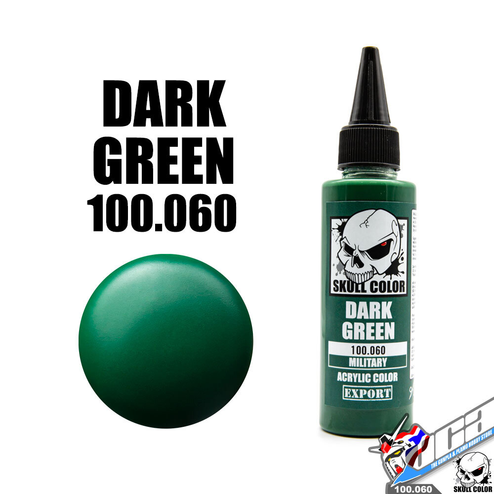 Skull Color™ Modelling Paint Professional MILITARY ACRYLIC COLOR 100.060 DARK GREEN 60ML