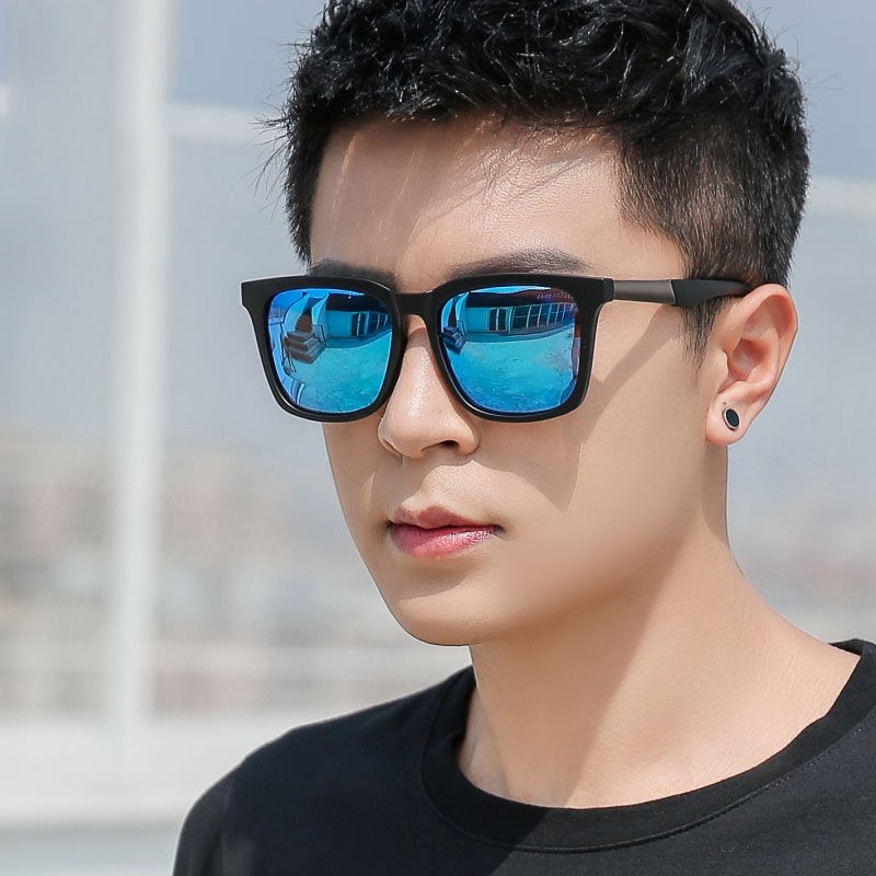 2021ใหม่แว่นกันแดด P olarized ผู้ชายแว่นกันแดดแฟชั่นสไตล์เกาหลีขับรถแว่นตาแฟชั่นสแควร์ตาป้องกันรังสียูวี