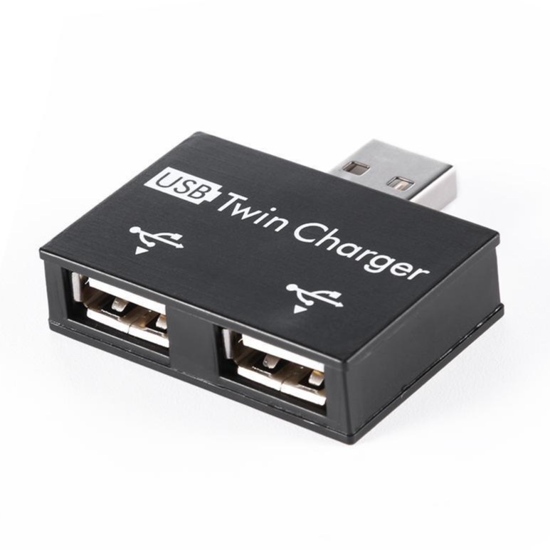 Usb2 . 0 Male To Twin Charger Dual 2 พอร์ต USB Splitter Hub อะแดปเตอร์แปลงชาร์จ USB สําหรับ Laptop Pc