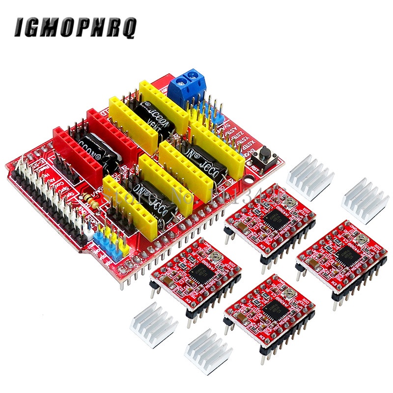Bảng mạch điều khiển cnc v3 máy khắc/3d máy in/+ 4 cái a4988 bảng mở rộng điều khiển cho arduino