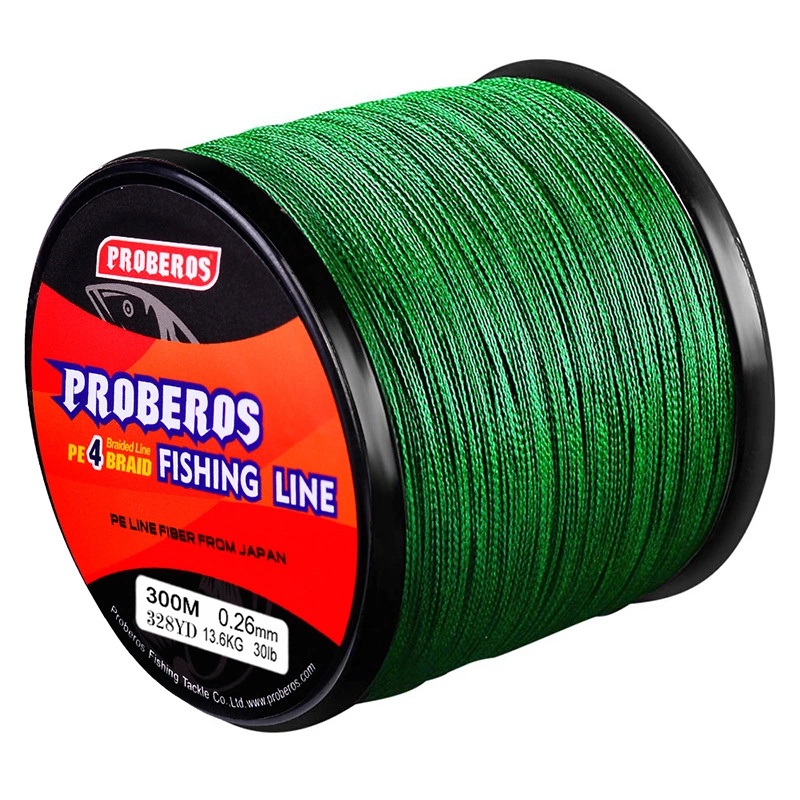 1-2 วัน (ส่งไว ราคาส่ง) 300 เมตร สาย PE ถัก 4 สีแดง *ฟ้า*เขียว*เหลือง* เหนียว ทน ยาว - ศูนย์การค้าไทยฟิชชิ่ง [ 555 MALL] Fishing line wire Proberos Pro Beros - Blue