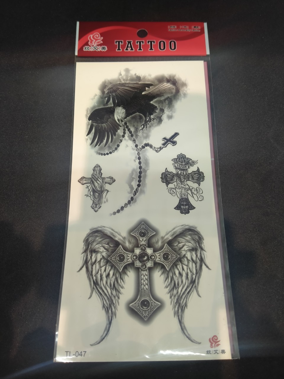 แทททู สติ๊กเกอร์ Tattoo sticker ขนาดแผ่น กว้าง 9.5 x ยาว 19 สินค้าพร้อมส่ง