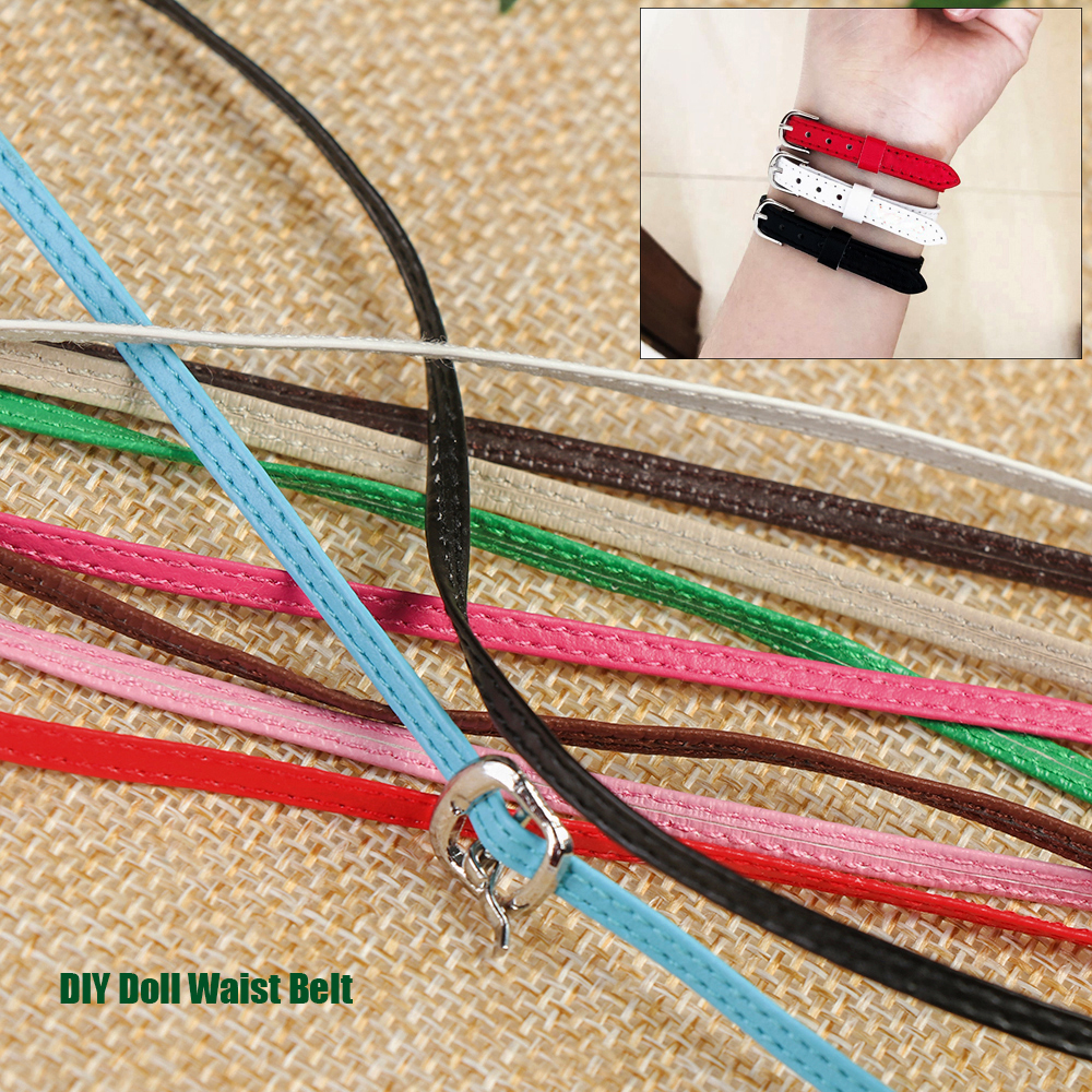 BRNA434792 11 colors Width 3/5mm Length 50cm DIY Clothes Accessories Doll Waist Belts Kids Educational Toys Handmade Belt Material