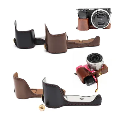 เคสกล้อง เปิดฝาแบต SONY A6000, A6300, A6400, A6100 , A5100, A5000 PU leather case (1)