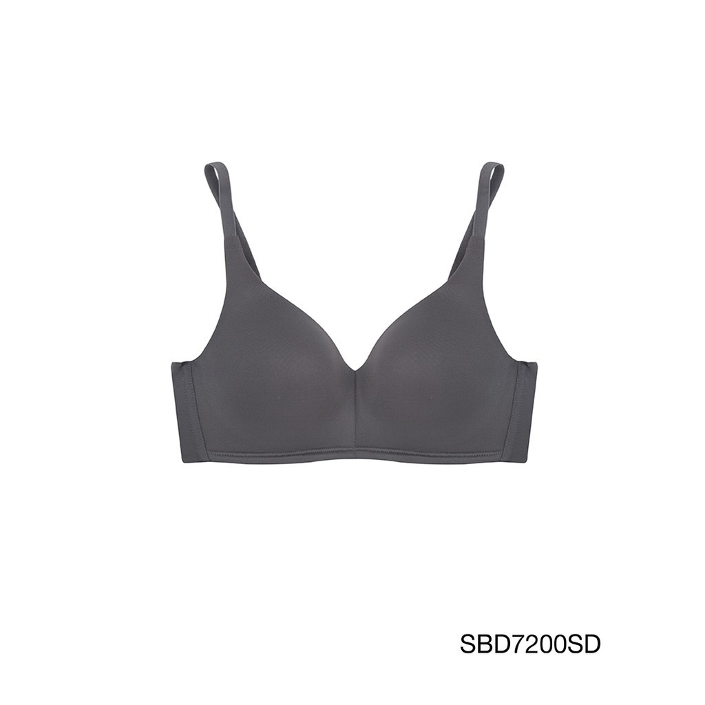 Sabina เสื้อชั้นใน Invisible Wire (ไม่มีโครง) รุ่น Perfect Bra รหัส SBD7200SD สีเทาเข้ม