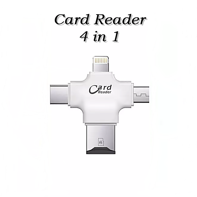 USB Card Reader 4 in 1Micro SD Card Reader with Type-C iPhone iOS/Android USB 2.0