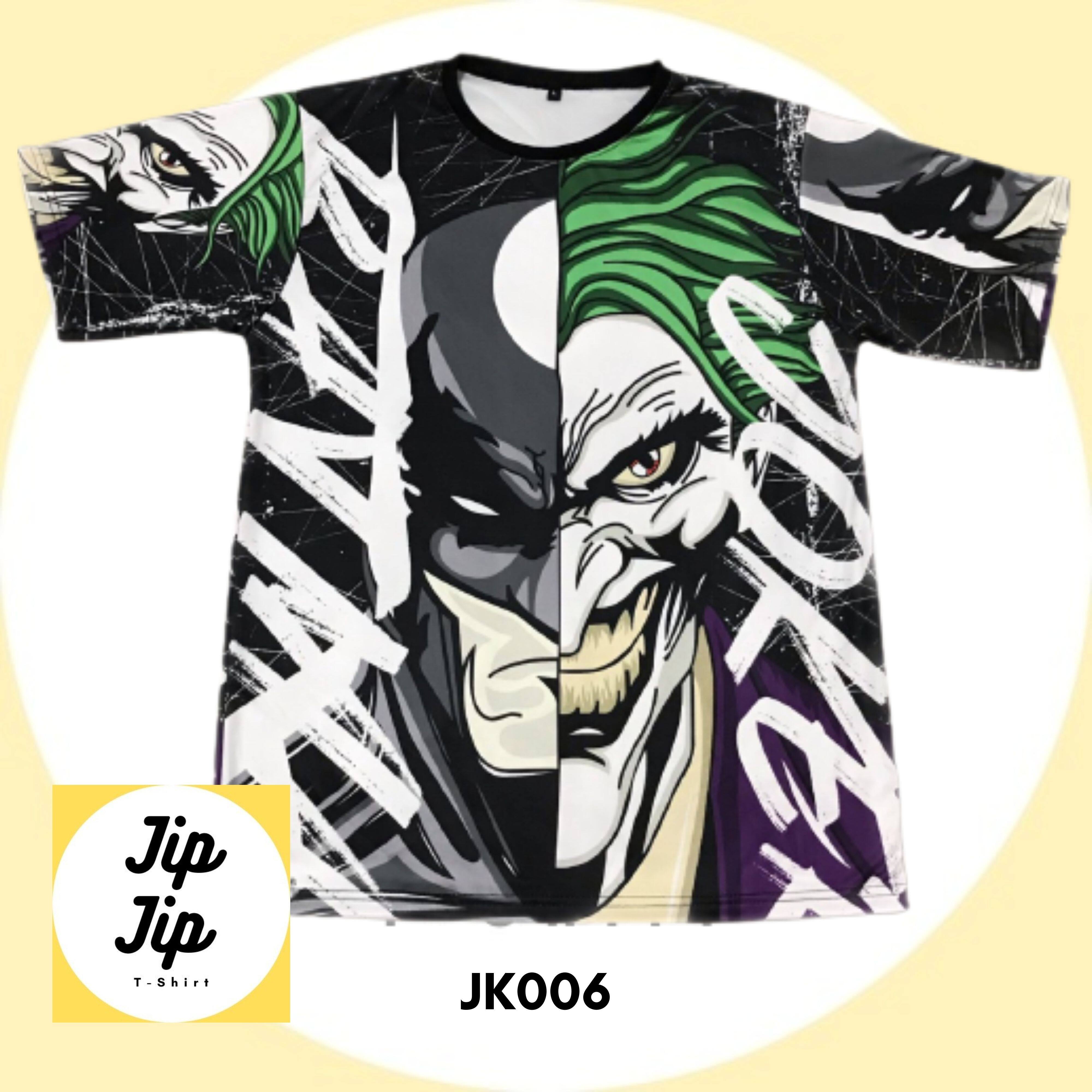 ?JIPJIP?เสื้อยืด ราคาถูก [มีเก็บเงินปลายทาง] ลาย การ์ตูน THE JOKER Street DC Comic M L XL คอกลม Oversize เเขนสั้น T-Shirt