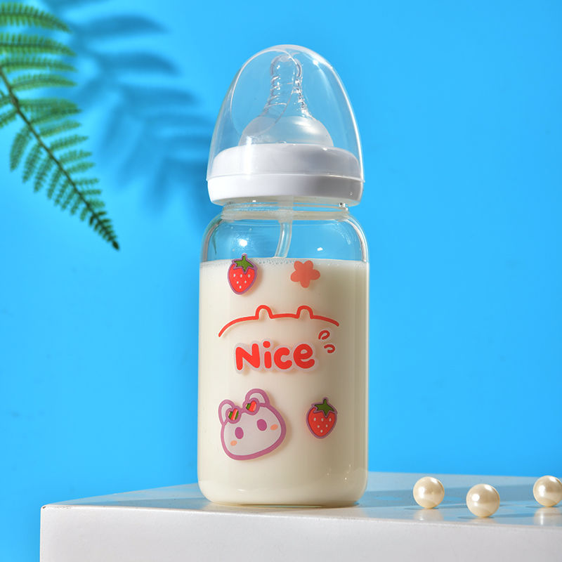 ขวดแก้วผู้ใหญ่สร้างสรรค์ถ้วย Sippy ถ้วยนักเรียนมือถ้วยน่ารักสาวหัวใจเด็กการ์ตูนถ้วย