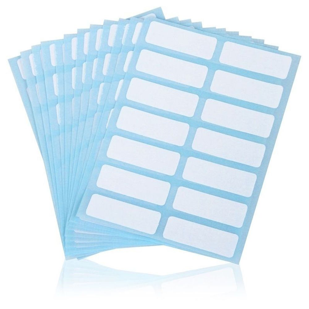 12Sheets Sticky Labels Blank Self Adhesive White Price Sticker Name Stickers Name Number Tags Blank Note Labels