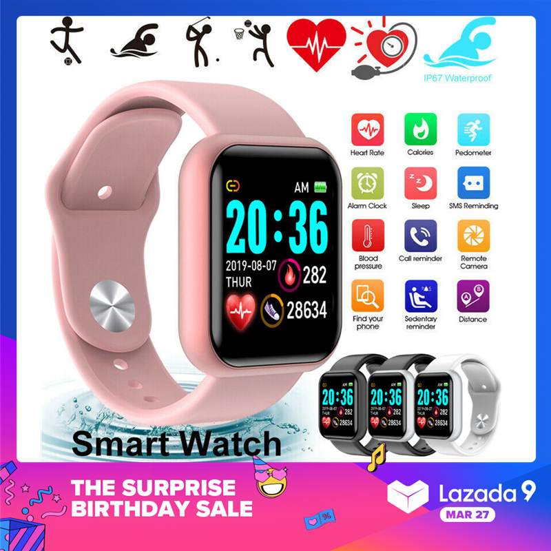 【พร้อมส่งจากไทย】ของแท้ 100% Smart watch D20 นาฬิกาอัจฉริยะ นาฬิกาบลูทูธ จอทัสกรีน IOS Android วัดชีพจร นับก้าว เดิน วิ่ง สมาร์ทวอท นาฬิกาข้อมือ นาฬิกา นาฬิกาผู้ชาย นาฬิกาผู้หญิง คล้ายD20 ทันสมัย แฟชั่น ราคาถูก นาฬิกาสมาทวอช ของแท้นาฬิกาสมาทวอช D20 Y68