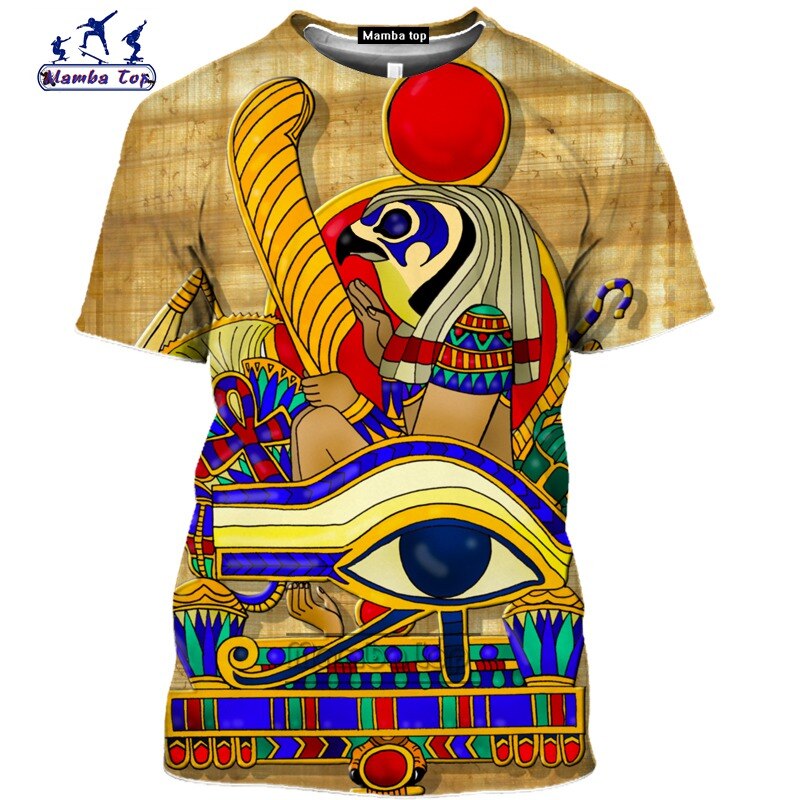Mamba top Egypt Horus eye shirt fashion funny mens T-Shirt 3D Anime sacred Wedjat Eye tee O-neck summer Short sleeve streetwear (5)
