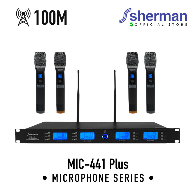 Sherman ชุดไมโครโฟนไร้สาย UHF รุ่น MIC-441 Plus ราคา 11,900 บาท*ส่งฟรี