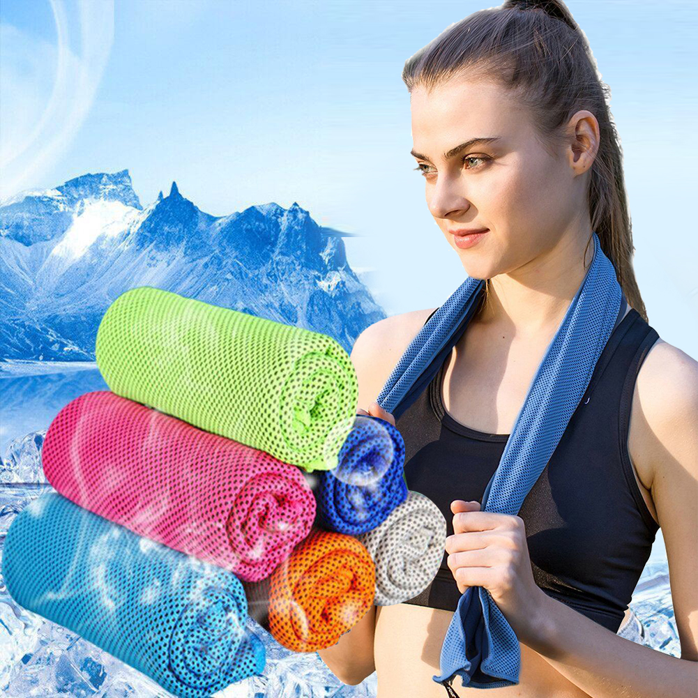 SRHFGNGN Instant ผู้หญิง Reusable กีฬาโยคะแบบพกพา Ice ผ้าเย็นผ้าเช็ดเหงื่อเหงื่อเครื่องมือผ้าเช็ดตัวเย็น