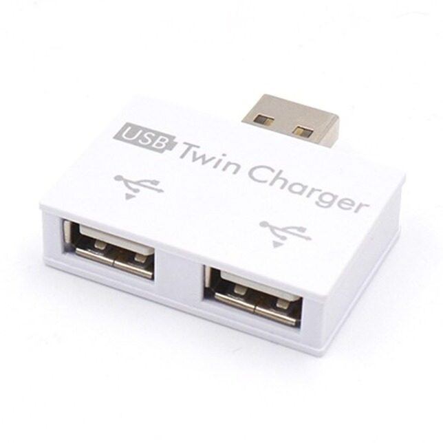 Usb2 . 0 Male To Twin Charger Dual 2 พอร์ต USB Splitter Hub อะแดปเตอร์แปลงชาร์จ USB สําหรับ Laptop Pc