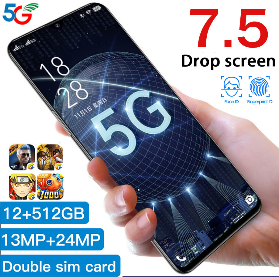 HAUWEl โทรศัพท์ราคาถูก P40 Pro โทรศัพท์มือถือ จอใหญ่ มือถือ 7.5 นิ้ว 8+256GB New smartphone Android 9.1 phone รองรับเกม Mobile phone สมาร์ทโฟน มือถือราคาถูก p40