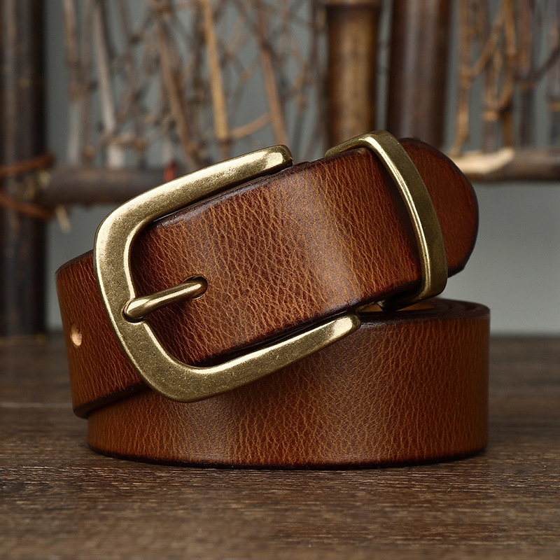 【cc】✱▽❄ 3.8CM Leather Men Buckle Jeans Cowskin Belts Cowboy Waistband Male Fashion Designer ราคา  21,473 บาท*ส่งฟรี