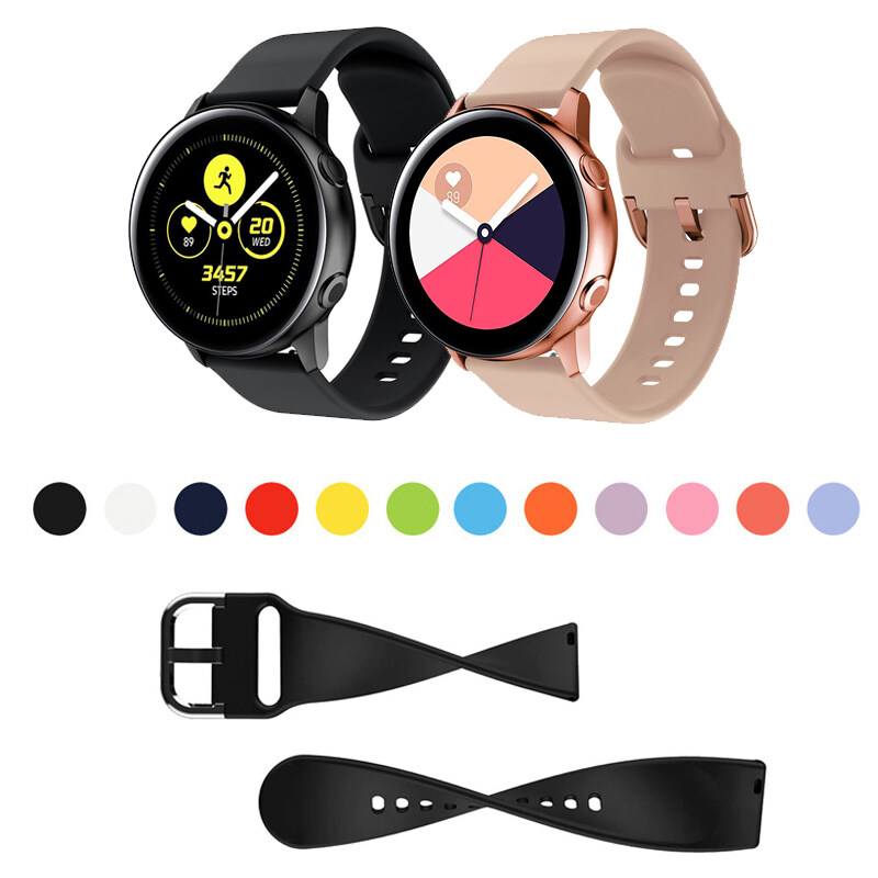 Dây đeo silicone mềm 20mm cho Samsung Galaxy Watch Active Active2 40mm
