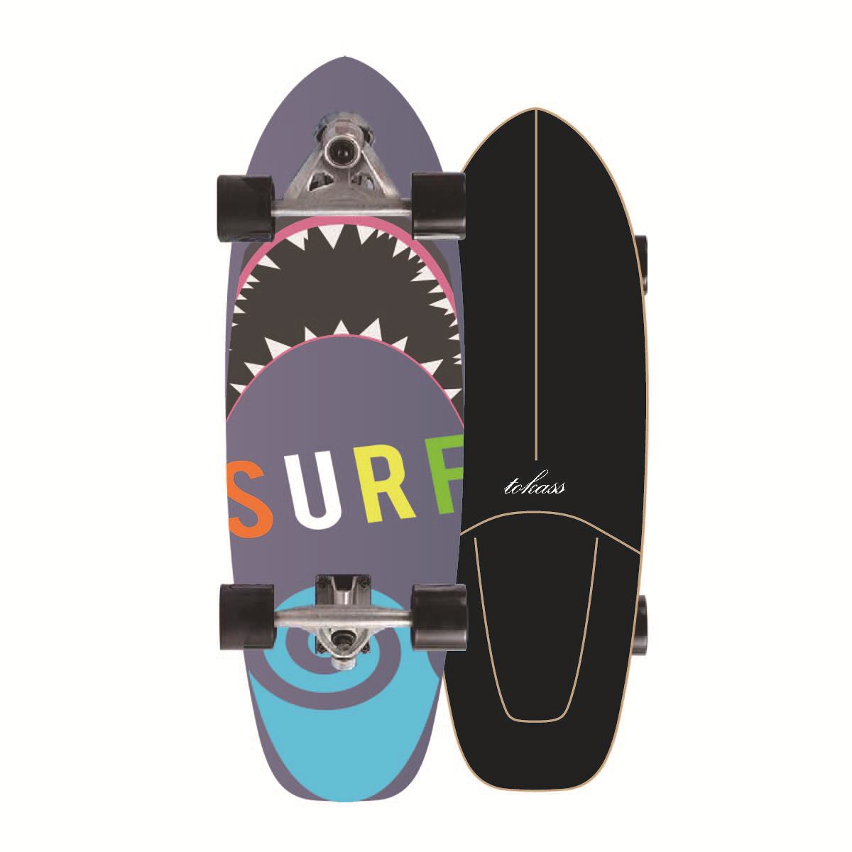 (สินค้าพร้อมส่ง) เซิร์ฟสเก็ต Surf Board CX7 สเก็ตบอร์ด เซิร์ฟบอร์ด Surf Skate สเก็ตบอร์ดคุณภาพดี เซริฟสเก็ต รองรับน้ำหนักได้ 150 กก. ล้อมุนได้ แถมด้วยกระเป๋า