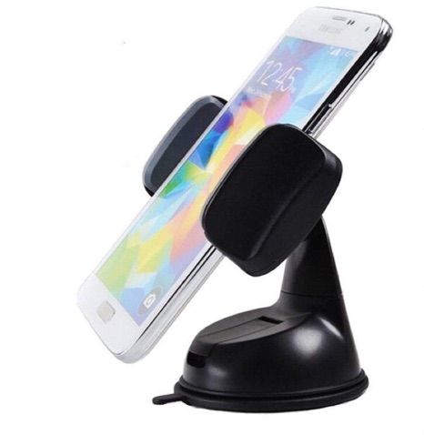 Car Phone Holder ที่ยึดโทรศัพท์มือถือในรถยนต์ ที่ตั้งมือถือในรถ แท่นจับมือถือในรถ แบบติดดูดกระจก หรือ บนคอนโซลรถ