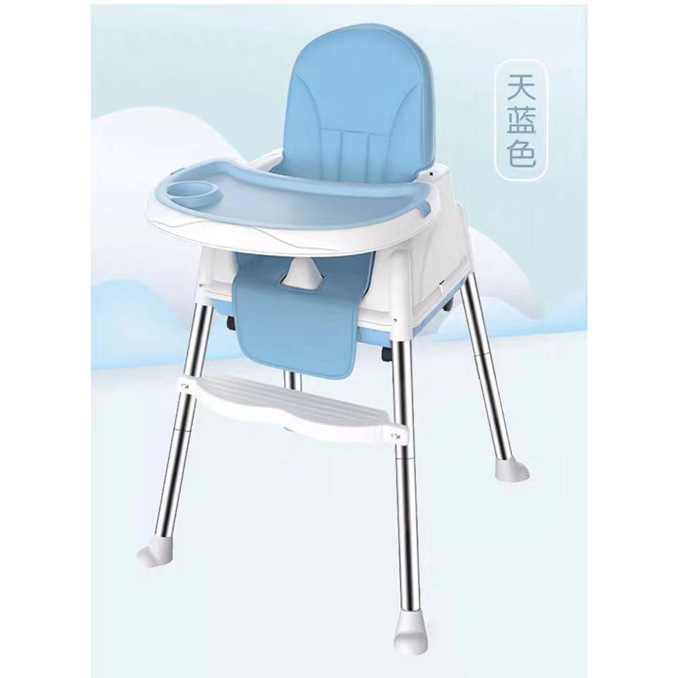 Hot ฟรีล้อ】เก้าอี้กินข้าวเด็ก เก้าอี้หัดนั่ง ของใช้เด็ก Babyeatingchair ปรับได้4แบบ ล้อหมุนได้360