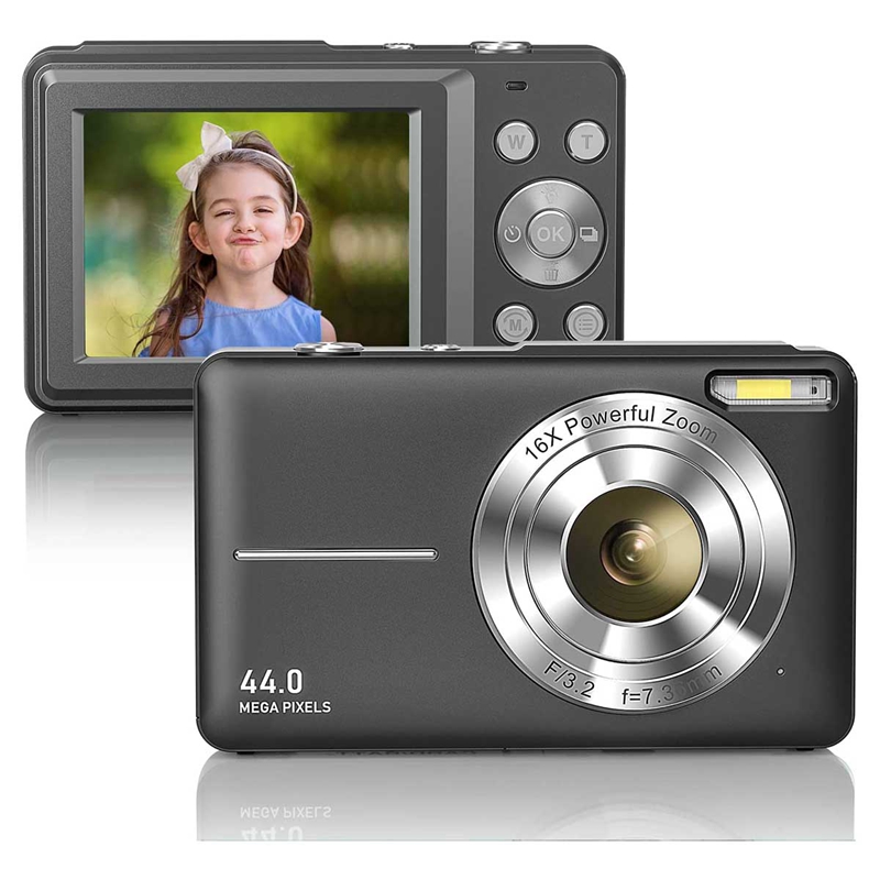 VNLH7J 1080P Full HD Digital Camera 44MP Compact Camera 2.4 Inch LCD