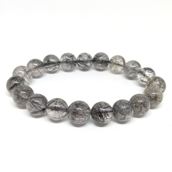 ไหมดำ ขนาด 10 มม. Rutiled Quartz เกรดพรีเมี่ยม ไหมดำ ขนาด 10 มม. Rutiled Quartz เกรดพรีเมี่ยม