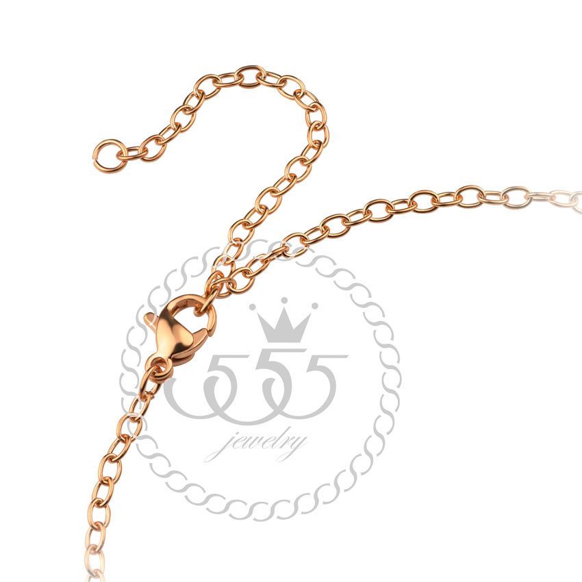 555jewelry สร้อยคอสแตนเลส รุ่น ARZ-GSC-006-C (Pink Gold) 555jewelry สร้อยคอสแตนเลส รุ่น ARZ-GSC-006-C (Pink Gold)