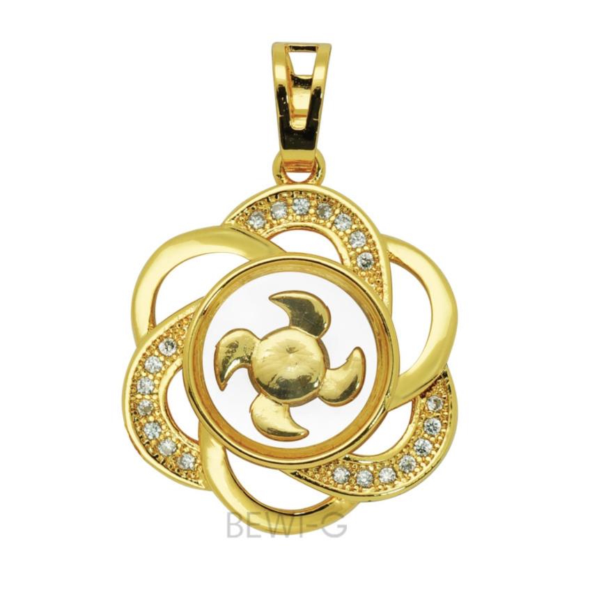 BEWI-G จี้ผู้หญิง สไตล์ จี้เสริมดวง Pendant กังหันนำโชค แชกงหมิว กังหันหมุนได้ ชุบทอง ฝังเพชร CZ ลวดลายดอกไม้ สุดหรูหรา รุ่น BG-P0014 สีทอง (Gold) BEWI-G จี้ผู้หญิง สไตล์ จี้เสริมดวง Pendant กังหันนำโชค แชกงหมิว กังหันหมุนได้ ชุบทอง ฝังเพชร CZ ลวดลายดอกไม้ สุดหรูหรา รุ่น BG-P0014 สีทอง (Gold)