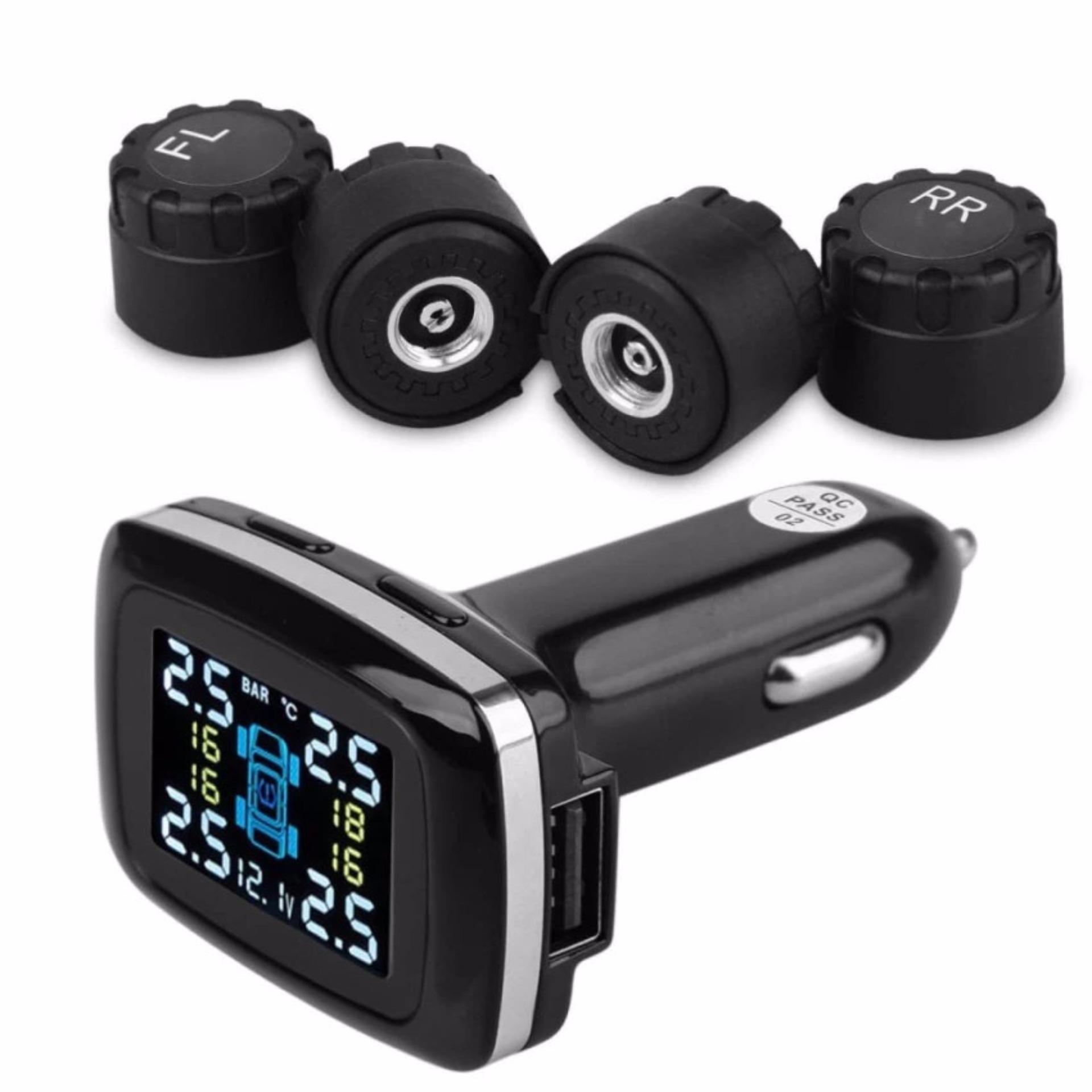 Car TPMS Tire Pressure Monitoring System with Pressure Warning System and USB Charging Port and Voltage Display - intl Car TPMS Tire Pressure Monitoring System with Pressure Warning System and USB Charging Port and Voltage Display - intl