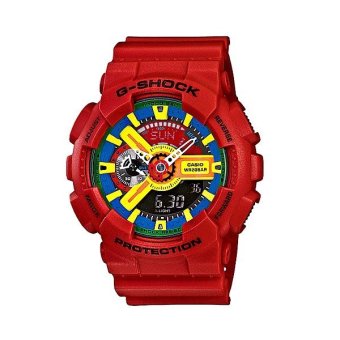 ราคา Casio G-SHOCK นาฬิกาข้อมือผู้ชาย สีแดง สายเรซิ่น รุ่น GA-110FC-1ADR