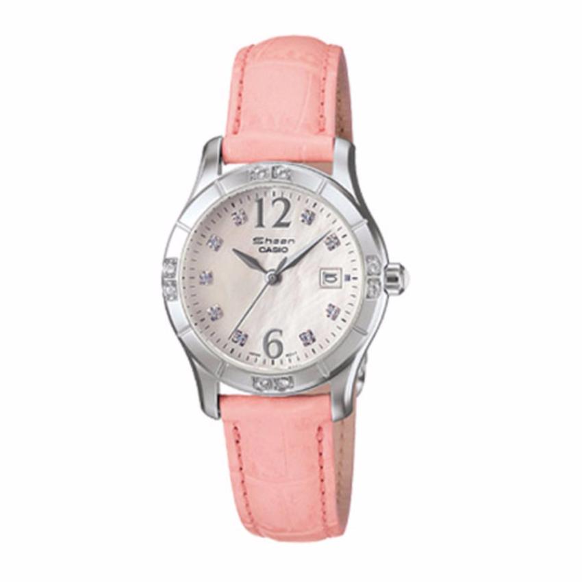 นาฬิกา CASIO SHEEN SHN-4019LP-7ADF สายหนังสีชมพู (ประกัน CMG)