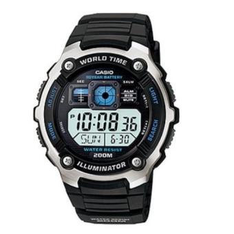 ประเทศไทย Casio Standard นาฬิกาข้อมือผู้ชาย สายเรซิ่น รุ่น AE-2000W-1AVDF - Black