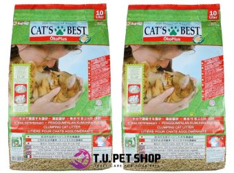Cat's Best Cat Litter Oko Plus (10 Litres x 2 Packs) ทรายอนามัย จากเส้นใยธรรมชาติ 100% สำหรับแมวทุกสายพันธุ์ ขนาด 10 ลิตร 2 ถุง Cat's Best Cat Litter Oko Plus (10 Litres x 2 Packs) ทรายอนามัย จากเส้นใยธรรมชาติ 100% สำหรับแมวทุกสายพันธุ์ ขนาด 10 ลิตร 2 ถุง