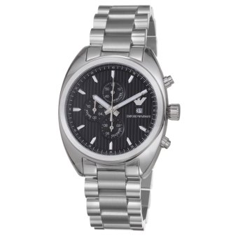 2561 Emporio Armani Men s Quartz Watch AR5957 AR5957 with Metal Strap - Silver(Black)