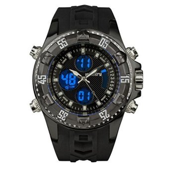 ซื้อ/ขาย INFANTRY US Police Mens Sport Quartz Army Digital Rubber Luxury Wrist Watch IN-069-BLK-R (Black)