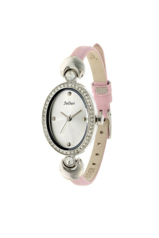 ราคา Julius นาฬิกา สำหรับผู้หญิง สายหนัง รุ่น JA-313 ชมพู