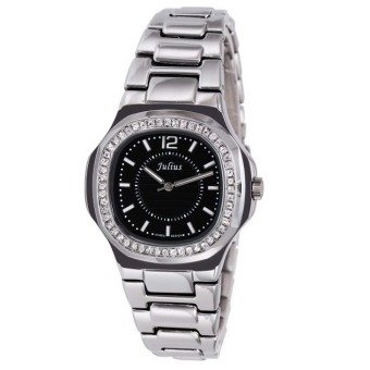 ซื้อ/ขาย Julius รุ่น JA-711 นาฬิกาผู้หญิง สแตนเลส สีเงินหน้าดำ