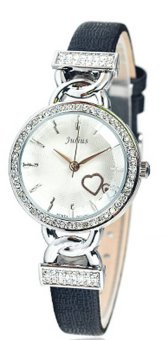 2561 Julius นาฬิกาข้อมือผู้หญิง สีดำ สายหนัง รุ่น JA-783A