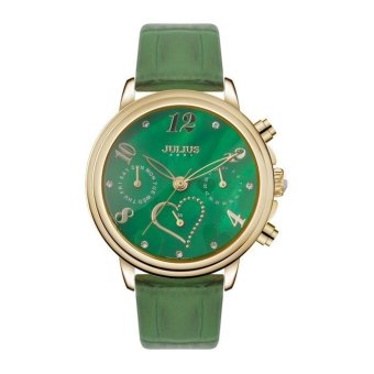 ราคา Julius นาฬิกาข้อมือผู้หญิง สีเขียว สายหนัง รุ่น JA-844