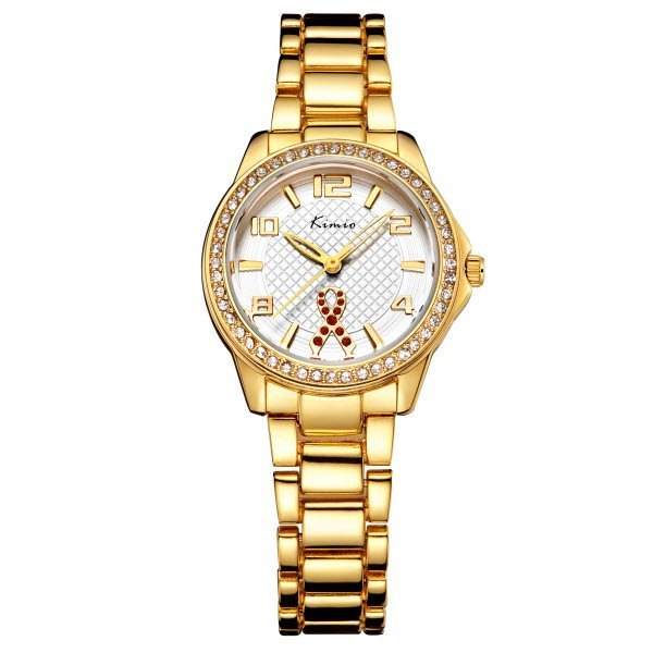 Kimio นาฬิกาข้อมือผู้หญิง สีทอง สายสแตนเลส รุ่น KW6143