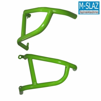 โครงกันล้ม แคชบาร์ M-SLAZ สีเขียว เหล็กหนา โครงกันล้ม แคชบาร์ M-SLAZ สีเขียว เหล็กหนา