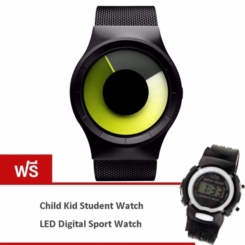 MEGA Concept Unisex Simple Fashion Watch Dial Changing Stainless Mesh Watchband แนวคิดหนุ่มสาวง่ายแฟชั่น นาฬิกาข้อมือ สายนาฬิกาข้อมือสแตนเลสตาข่าย รุ่น MG0028 (Gray/Yellow)(ฟรี Fashion Colorful Kids Student Sport Watch Black) MEGA Concept Unisex Simple Fashion Watch Dial Changing Stainless Mesh Watchband แนวคิดหนุ่มสาวง่ายแฟชั่น นาฬิกาข้อมือ สายนาฬิกาข้อมือสแตนเลสตาข่าย รุ่น MG0028 (Gray/Yellow)(ฟรี Fashion Colorful Kids Student Sport Watch Black)