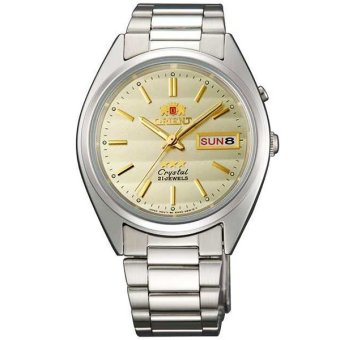 2561 Orient 3 Star Automatic นาฬิกาข้อมือผู้ชาย สายสแตนเลส รุ่น FEM0401SC9 (หน้าปัดทอง)