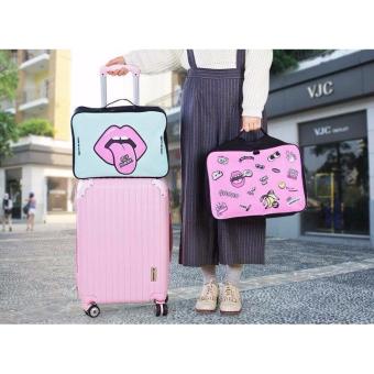 กระเป๋าสัมภาระ กระเป๋าเดินทาง กระเป๋าอเนกประสงค์ สี pink