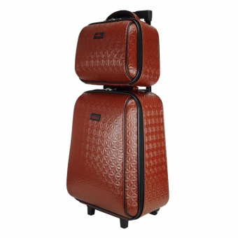 POLO กระเป๋าเดินทาง ล้อลาก เซ็ทคู่ 20 นิ้ว/14 นิ้ว รุ่น DIAMOND DBR001 (Brown)