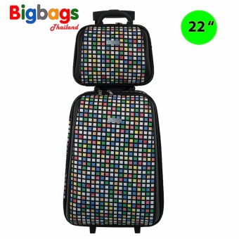 Polo กระเป๋าเดินทาง ล้อลาก 22/12 นิ้ว เซ็ตคู่ รุ่น Mosaic TK1001EF (Multicolor Black)