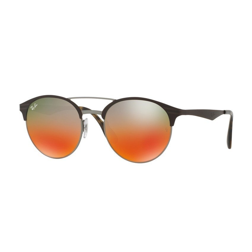 Ray-Ban แว่นกันแดด รุ่น - RB3545 - Gunmetal/Matte Brown (9006A8) Size 54 Gradient Silver