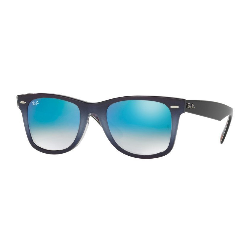 Ray-Ban แว่นกันแดด รุ่น Wayfarer RB2140F - Top Grad Grey On Blue (11984O) Size 52 Mirror Gradient Blue Ray-Ban แว่นกันแดด รุ่น Wayfarer RB2140F - Top Grad Grey On Blue (11984O) Size 52 Mirror Gradient Blue