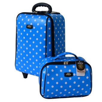 Romar Polo กระเป๋าเดินทาง 16/12 นิ้ว เซ็ทคู่ Code 369-14 B-Dot (Sky Blue)