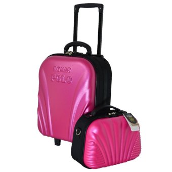 Romar Polo กระเป๋าเดินทางเซ็ทคู่ 16/12 นิ้ว FB Code 3380-8 (Pink)